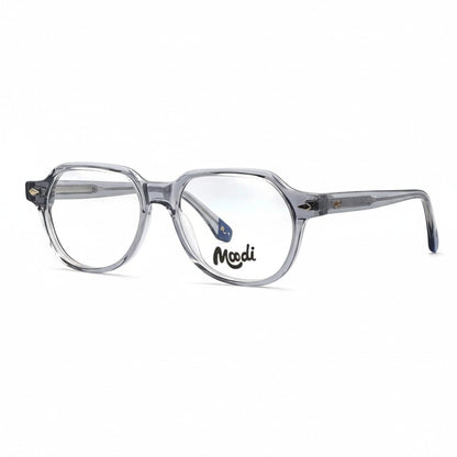 Gafas transparentes de acetato gris translúcido de Moodi, forma aviador, unisex, para lentes de fórmula.