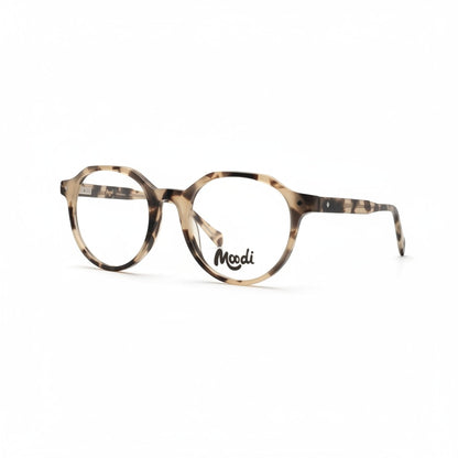 Gafas Moodi Mosaico de acetato con estampado de carey y montura redonda.