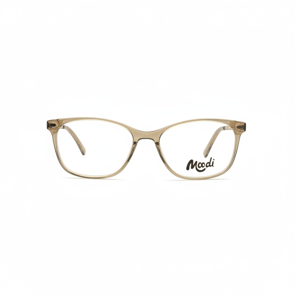 Gafas graduadas Moodi de metal verde con clip-on solar y lentes con protección UV400.