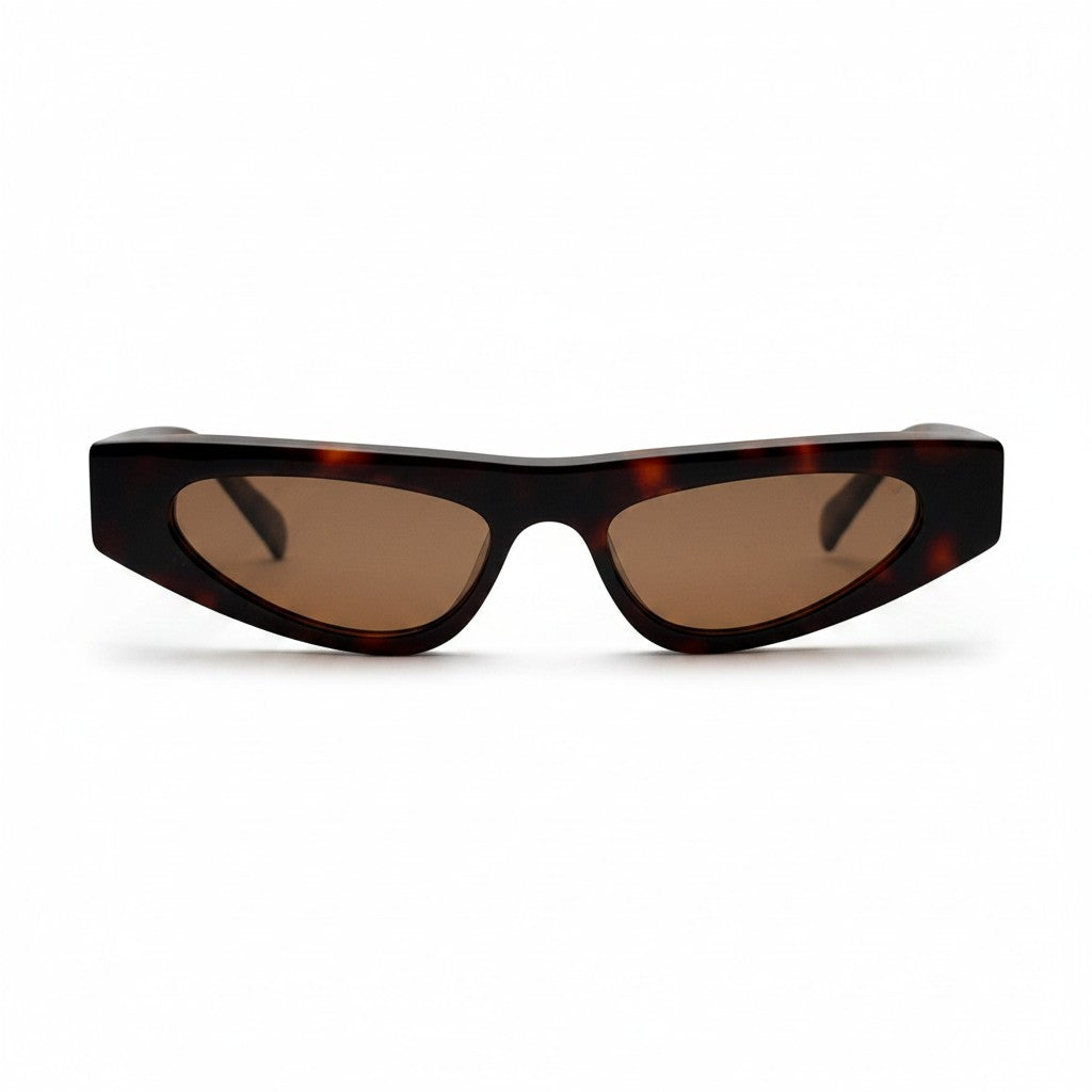 Gafas de sol Moodi Nitro rectangulares con montura de carey y lentes polarizadas marrones. Protección UV400.