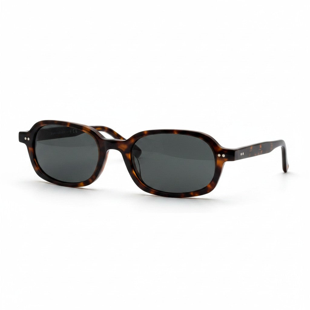 Gafas de sol Moodi Astro rectangulares de acetato carey con lentes tintadas degradadas y protección UV400.