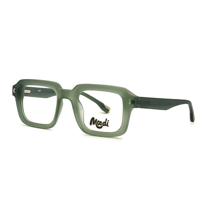 Gafas de vista Moodi Toni cuadradas en verde translúcido de TR-90, ligeras y flexibles, con lentes UV400.