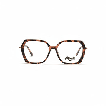 Gafas Moodi Sahara de acetato con montura cuadrada en estampado carey. Ideales para rostro ovalado o redondo.