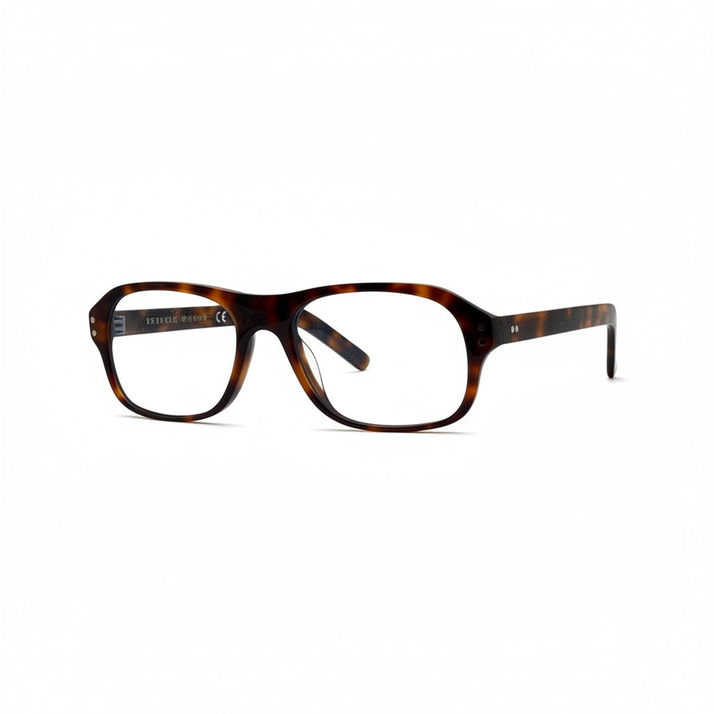 Moodi Zylo gafas rectangulares de acetato carey unisex con patrón moteado marrón y dorado.